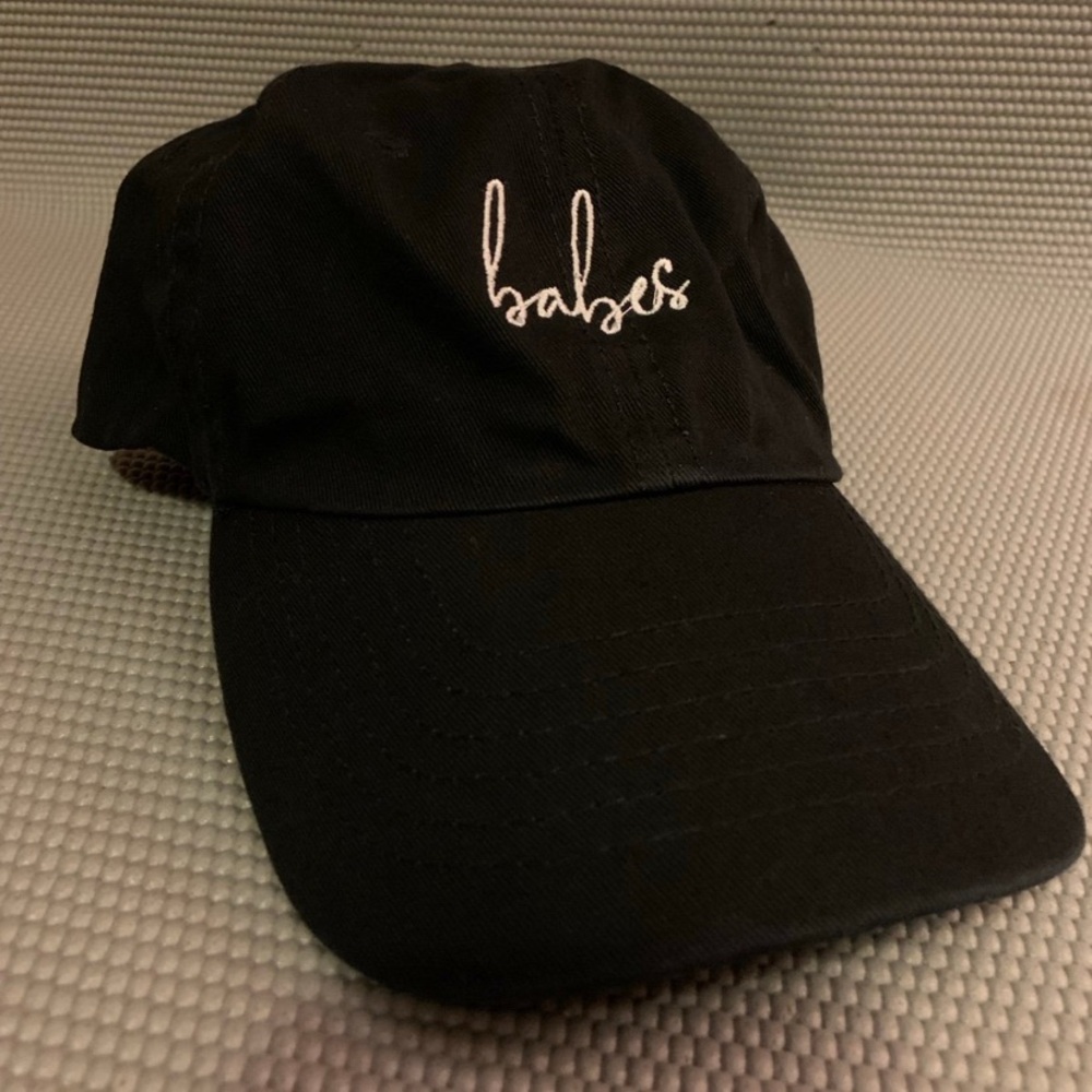Cute Embroidered “babes” adjustable baseball hat Black clasp back